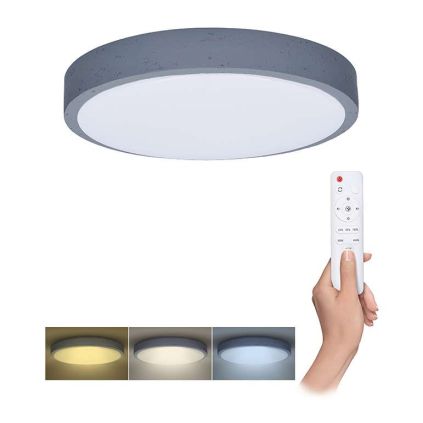 LED stropní světlo s dálkovým ovládáním Grey nastavitelné - průměr 38 cm, šedá