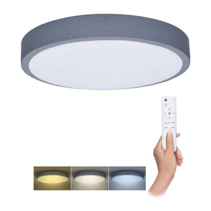 LED stropní světlo s dálkovým ovládáním Grey nastavitelné - průměr 49 cm, šedá