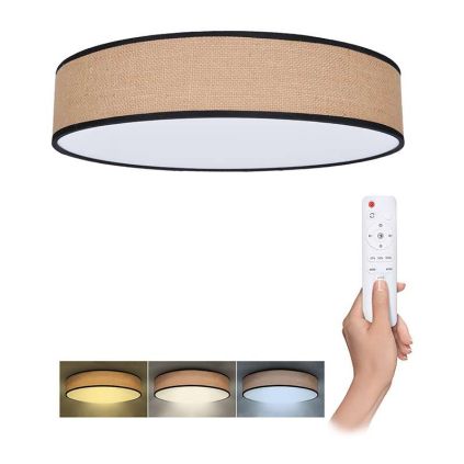 LED stropní světlo s dálkovým ovládáním Brownie nastavitelné - průměr 40 cm, hnědá
