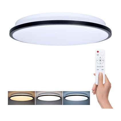LED stropní světlo s dálkovým ovládáním Jamil nastavitelné - průměr 40 cm, černá