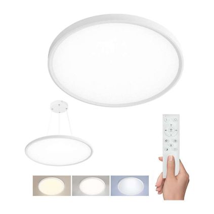 LED stropní světlo s dálkovým ovládáním Estela Low UGR - průměr 50 cm, bílá