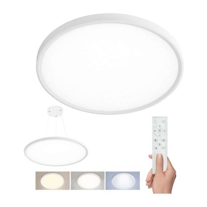 LED stropní světlo s dálkovým ovládáním Estela Low UGR - průměr 60 cm, bílá