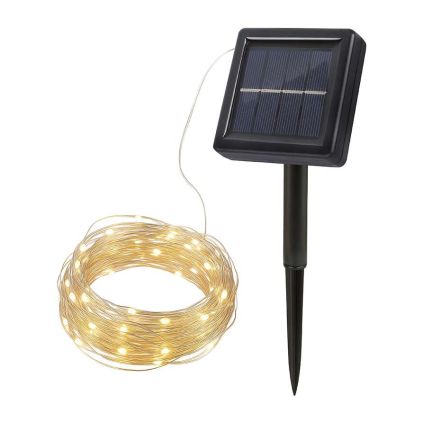 LED solární světelný řetěz WL919, černá