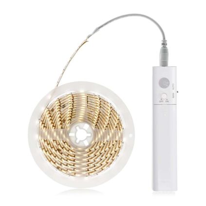 LED světelný pás WM56 se světelným a pohybovým senzorem, 1 m, bílá