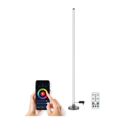LED stojací lampička WO62 Rainbow RGB, WiFi, černá
