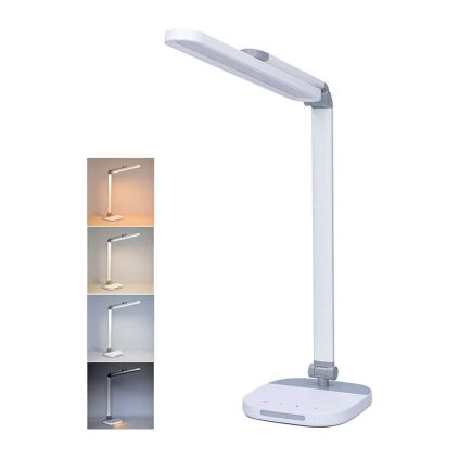 LED stolní lampička WO65 s nočním světýlkem, bílá