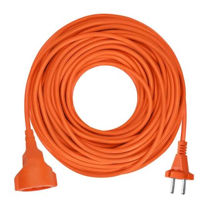 Prodlužovací kabel spojka 1Z - 15m, 2x1,5, oranžová