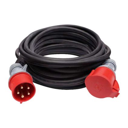 Prodlužovací kabel spojka 1Z - 15m, 400V / 16A, černá