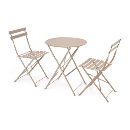 Zahradní balkonový set Perivoli - 2 židle, béžová