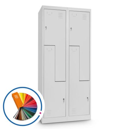 Kovová šatní skříňka Z, 80 x 50 x 180 cm, cylindrický zámek, libovolná RAL