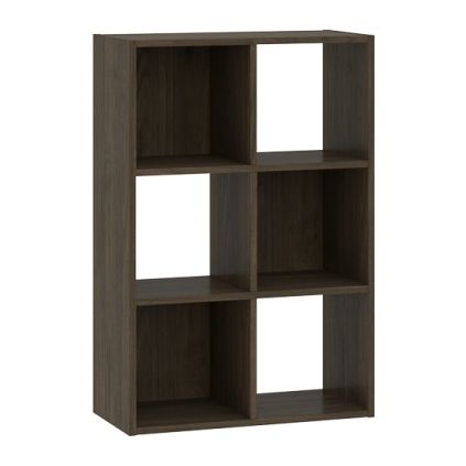 Regál Sinde 2x3, tmavý ořech
