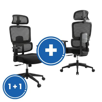Kancelářská židle Meglio 1 + 1 ZDARMA, černá