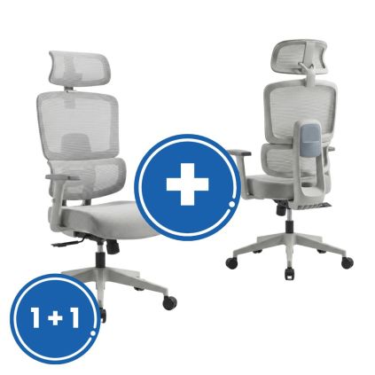 Kancelářská židle Meglio 1 + 1 ZDARMA, šedá
