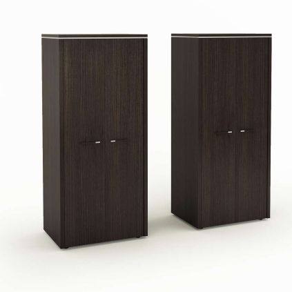 Vysoká skříň s obložením TopOffice 13, wenge