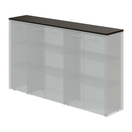 Horní obkladová deska TopOffice pro 2x širokou a úzkou skříň, wenge
