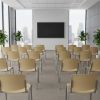 Konferenční židle Design - chromované nohy, žlutá