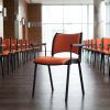 Konferenční židle SMART - černé nohy s područkami, oranžová