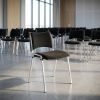 Konferenční židle SMART - chromované nohy, černá