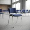 Konferenční židle SMART - chromované nohy, modrá