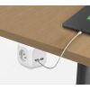 Kostka se zásuvkami s USB 4Z - 2m, bílá