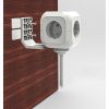 Kostka se zásuvkami s USB 4Z - 2m, bílá