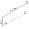 Paraván Visio LUX 160 cm, ořech