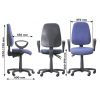 Pracovní židle Comfort KP s područkami, modrá