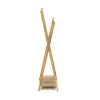 Bambusový věšák na oblečení Compactor Bamboo, dvojitý, hnědá