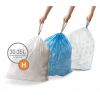 Stahovací sáčky na odpadky 30-35 l, typ H - 60 ks, bílá