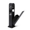 Volně stojící popelník s košem, černá