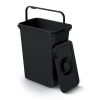 Závěsný odpadkový koš, 10 l, černá