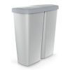 Odpadkový koš DUO šedý, 50 l, šedá