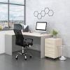 Sestava kancelářského nábytku SimpleOffice 2, 140 cm, levá, dub světlý / šedá