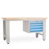 Dílenský stůl Solid OAK-04, 150 cm, závěsný box, dub