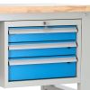 Dílenský stůl Solid OAK-13, 150 cm, 2 závěsné boxy, dub