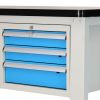 Dílenský stůl Solid MDF-03, 150 cm, závěsný box, černá