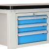 Dílenský stůl Solid MDF-34, 180 cm, 2 závěsné boxy, černá