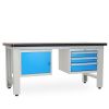 Dílenský stůl Solid MDF-13, 180 cm, 2 závěsné boxy, černá