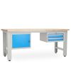 Dílenský stůl Solid OAK-12, 210 cm, 2 závěsné boxy, dub