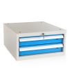 Dílenský stůl Solid MDF-42, 210 cm, 2 závěsné boxy, černá