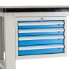 Dílenský stůl Solid MDF-41, 210 cm, 2 závěsné boxy, černá