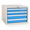 Dílenský stůl Solid MDF-41, 210 cm, 2 závěsné boxy, černá