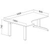 Ergonomický stůl ProOffice C 180 x 120 cm, levý, třešeň