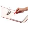 Archivační spona Fellowes, délka 85 mm - 100 ks, červená