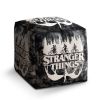 Taburet Cube Stranger Things White, černá / bílá