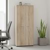 Vysoká šatní skříň Praktik 80 x 40 x 182,1 cm, dub sonoma (rozbaleno)