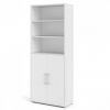 Skříň Modulo 89 x 40 x 221,5 cm, dveře dřevo, bílá