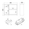 Botník Simplicity, bílý lesk