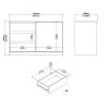 Komoda Simplicity 118,9 x 50 x 75,6 cm, bílý lesk