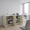Nízká skříň SimpleOffice 80 x 40 x 80 cm, dub světlý / šedá
